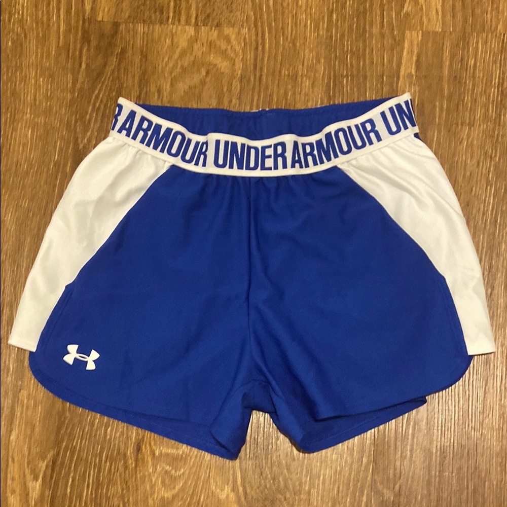 Under Armour Blue and White Athletic Shorts